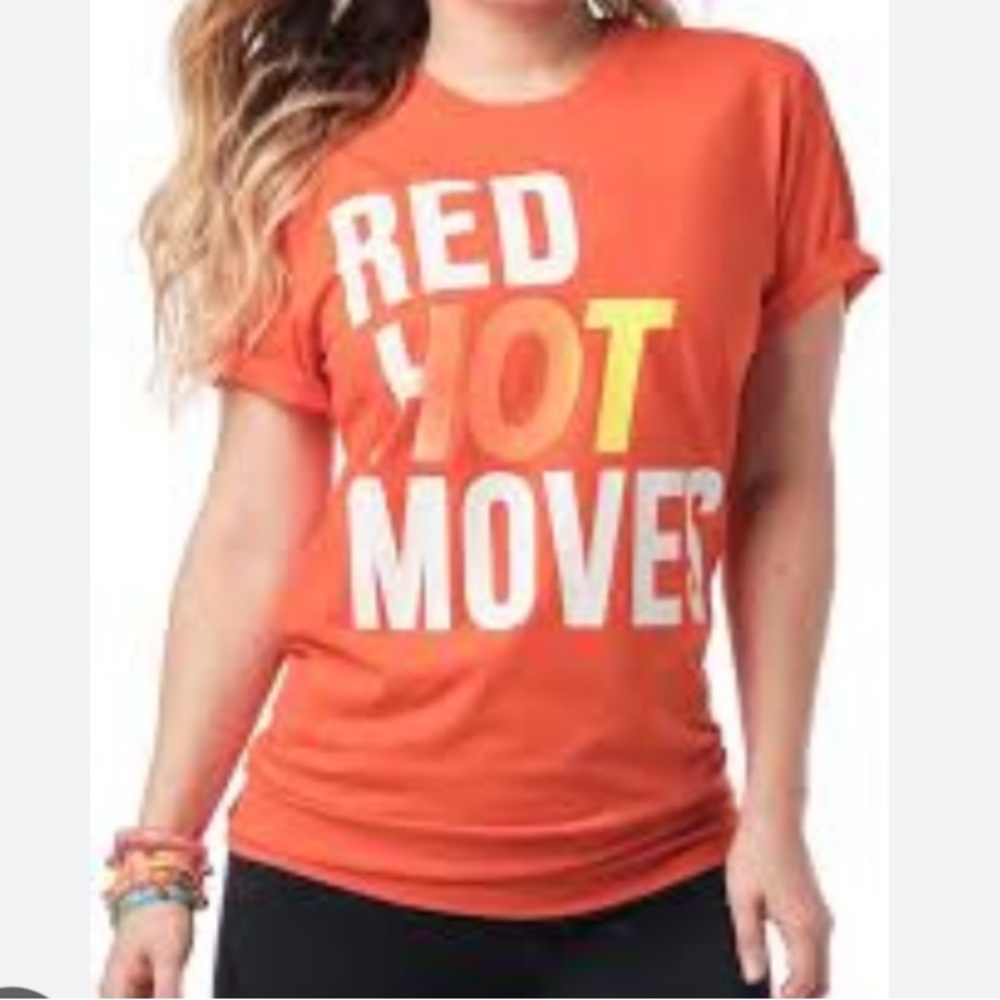 ZUMBA UNISEX TEE “RED HOT MOVES” - SOFT COTTON - NWT